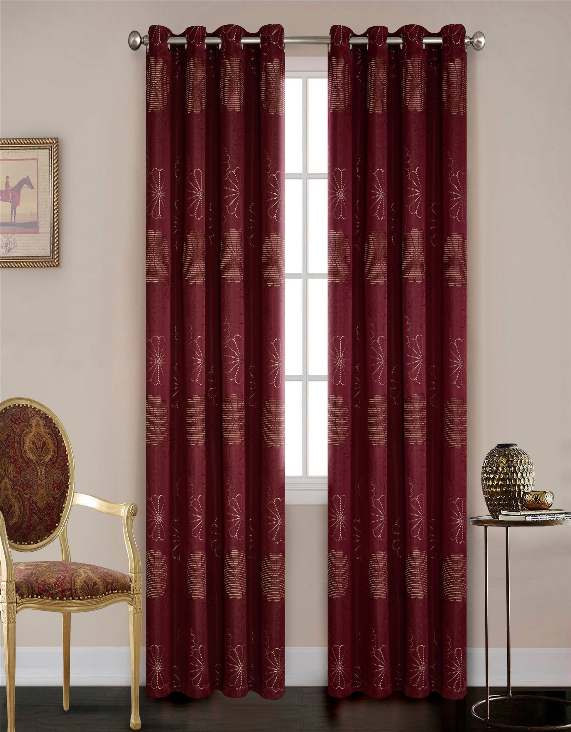 Rolea Drape Grommet Curtain Panels/96" freeshipping - North Home